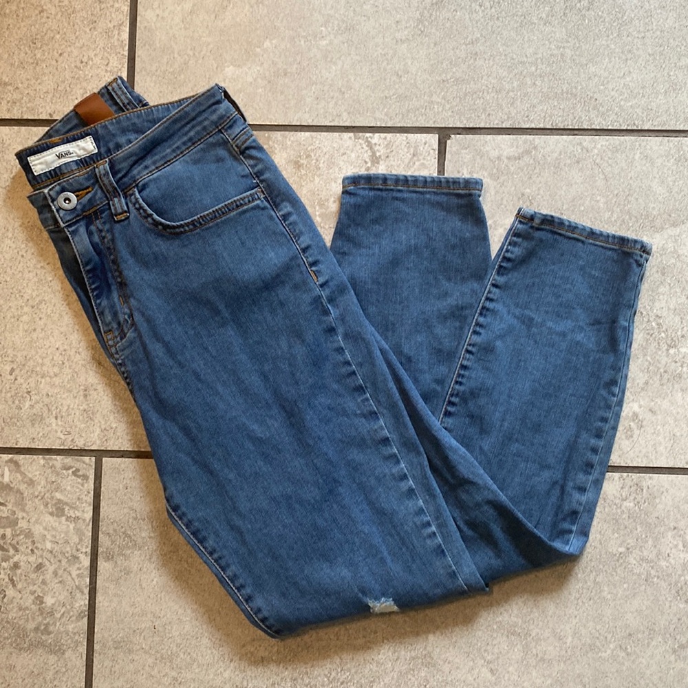 Vans Medium Wash Distressed Skinny Jeans